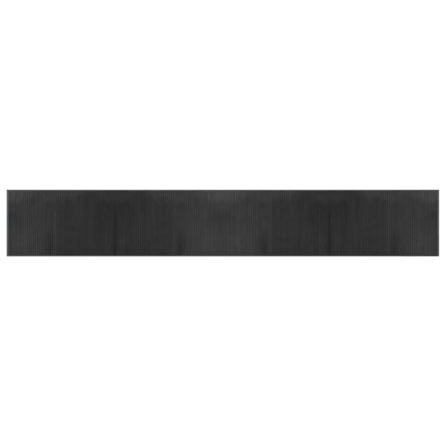 Tapis rectangulaire gris 60x400 cm bambou - 2