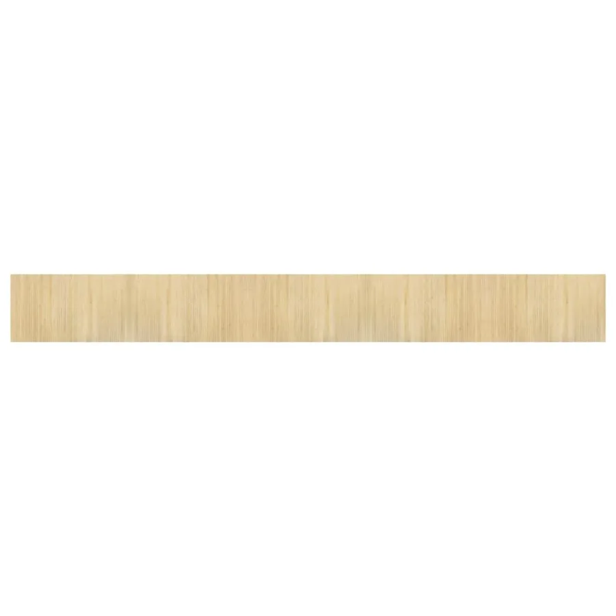 Tapis rectangulaire naturel clair 60x500 cm bambou - 2