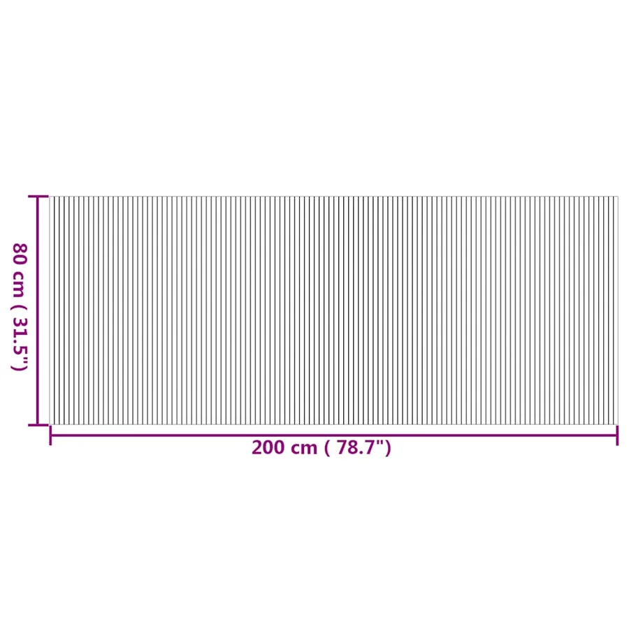 Tapis rectangulaire naturel 80x200 cm bambou - 8