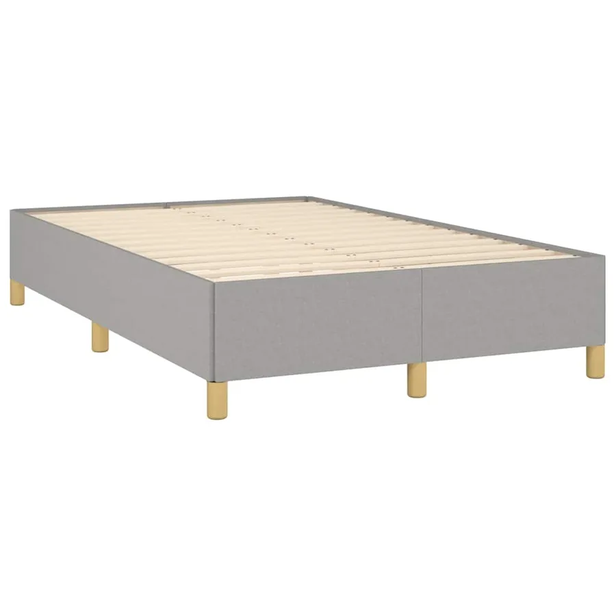 Sommier à lattes de lit et matelas gris clair 120x190 cm tissu - 4