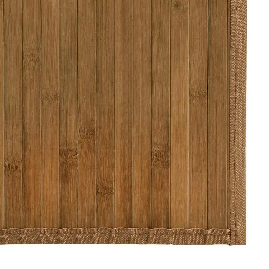 Tapis rectangulaire marron 80x400 cm bambou - 6