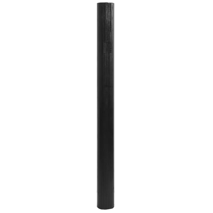 Tapis rectangulaire noir 80x100 cm bambou - 3