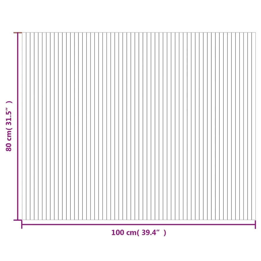 Tapis rectangulaire noir 80x100 cm bambou - 8