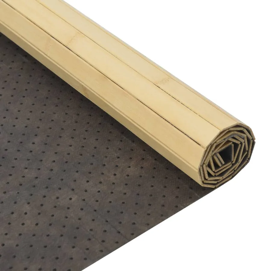 Tapis rectangulaire naturel clair 60x300 cm bambou - 5