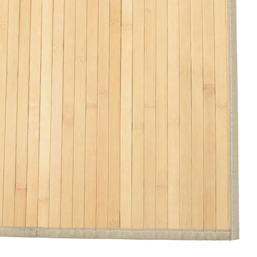 Tapis rectangulaire naturel clair 80x300 cm bambou - 6