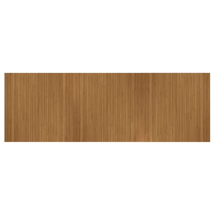 Tapis rectangulaire marron 100x300 cm bambou - 2