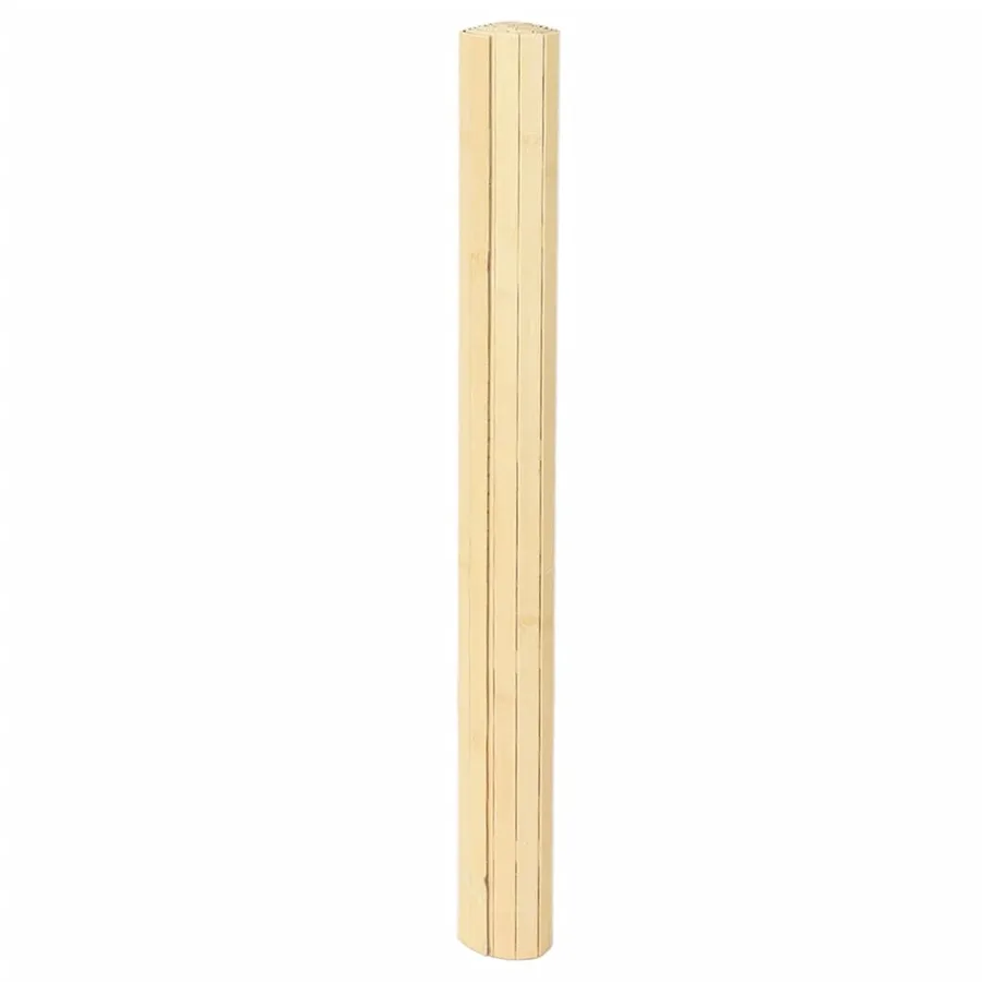 Tapis rectangulaire naturel clair 80x400 cm bambou - 3