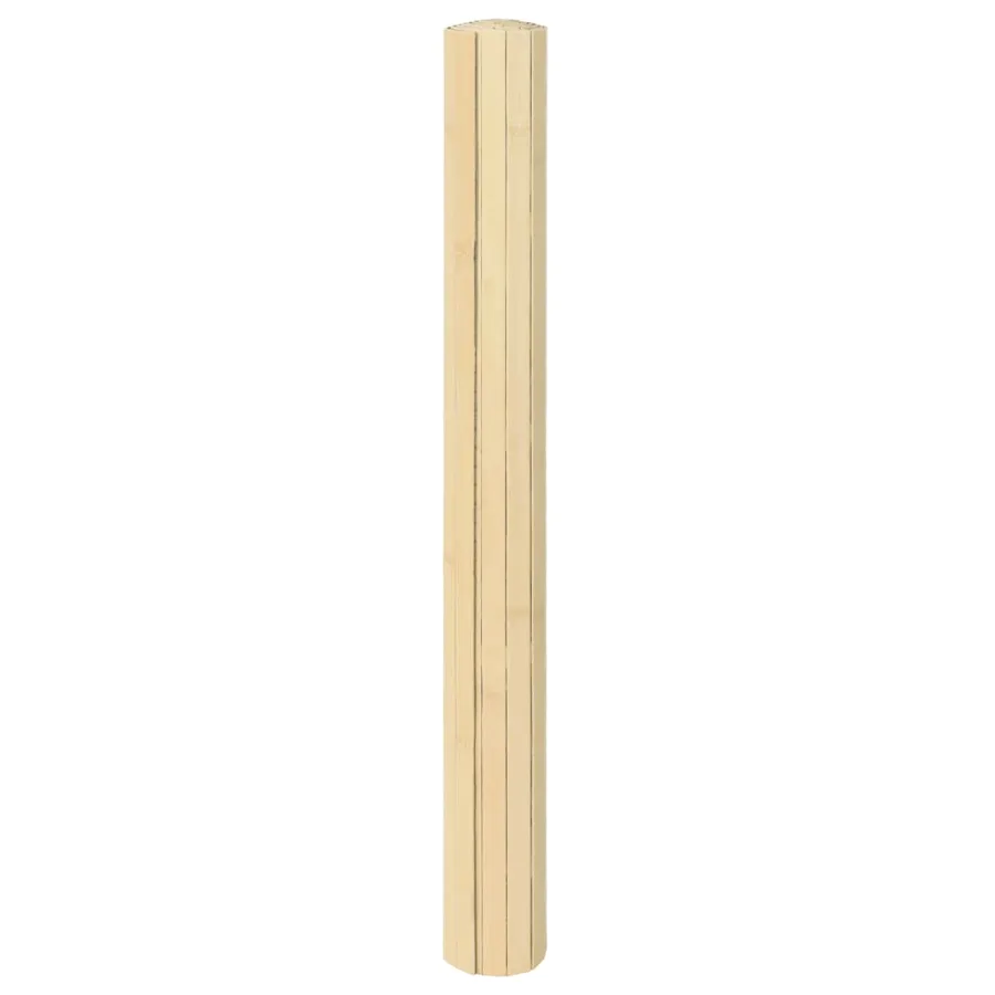 Tapis rectangulaire naturel clair 100x500 cm bambou - 3