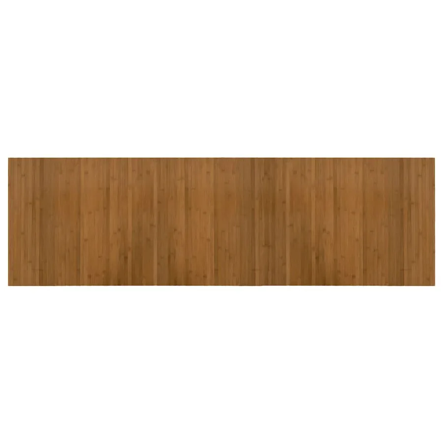 Tapis rectangulaire marron 60x200 cm bambou - 2