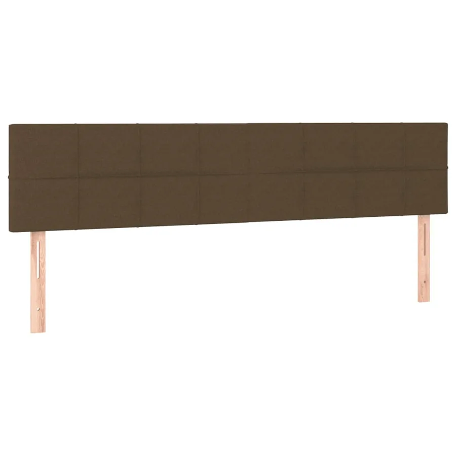 Sommier à lattes de lit matelas et LED marron foncé 120x190 cm - 9