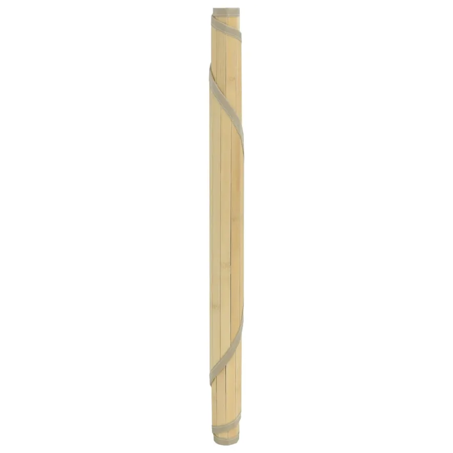 Tapis rond naturel clair 80 cm bambou - 3
