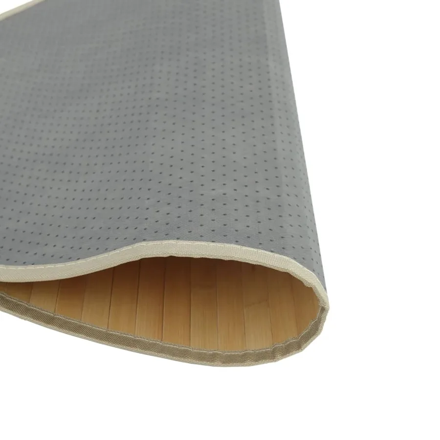 Tapis rond naturel clair 80 cm bambou - 5
