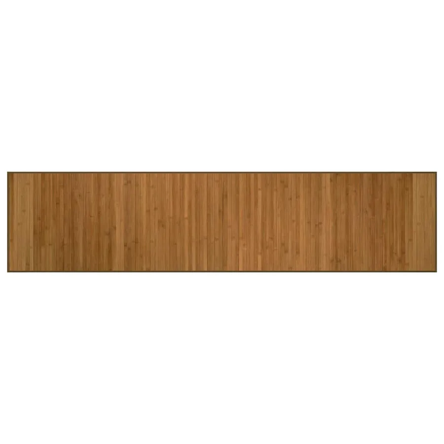 Tapis rectangulaire marron 70x300 cm bambou - 2