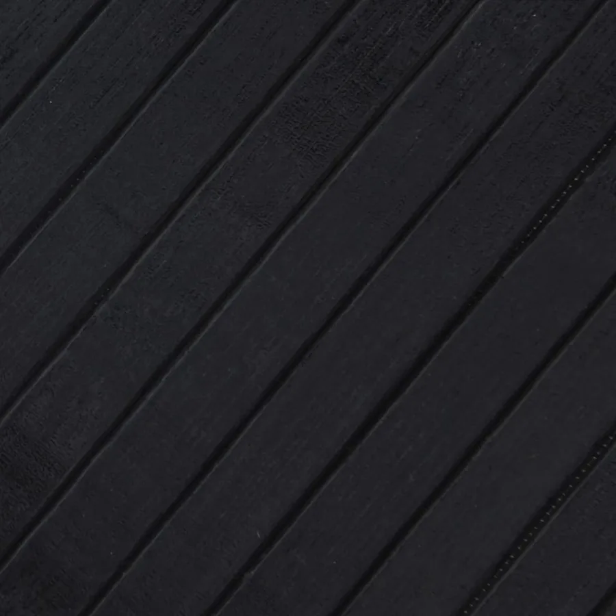 Tapis rectangulaire noir 100x500 cm bambou - 7