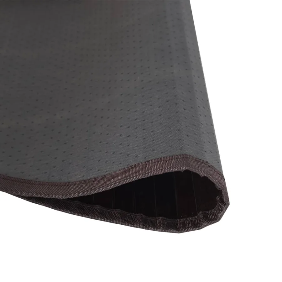 Tapis rond marron foncé 80 cm bambou - 5