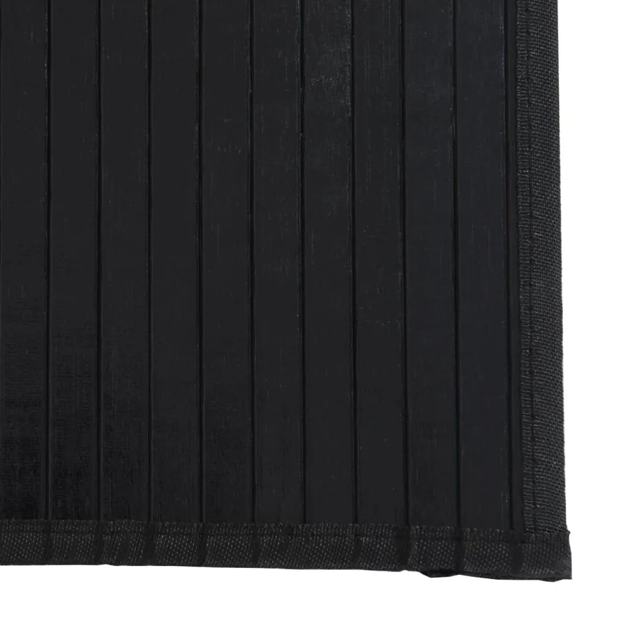 Tapis rectangulaire noir 60x500 cm bambou - 6