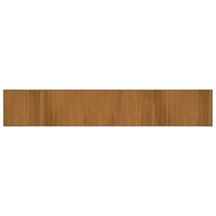 Tapis rectangulaire marron 70x400 cm bambou - 2