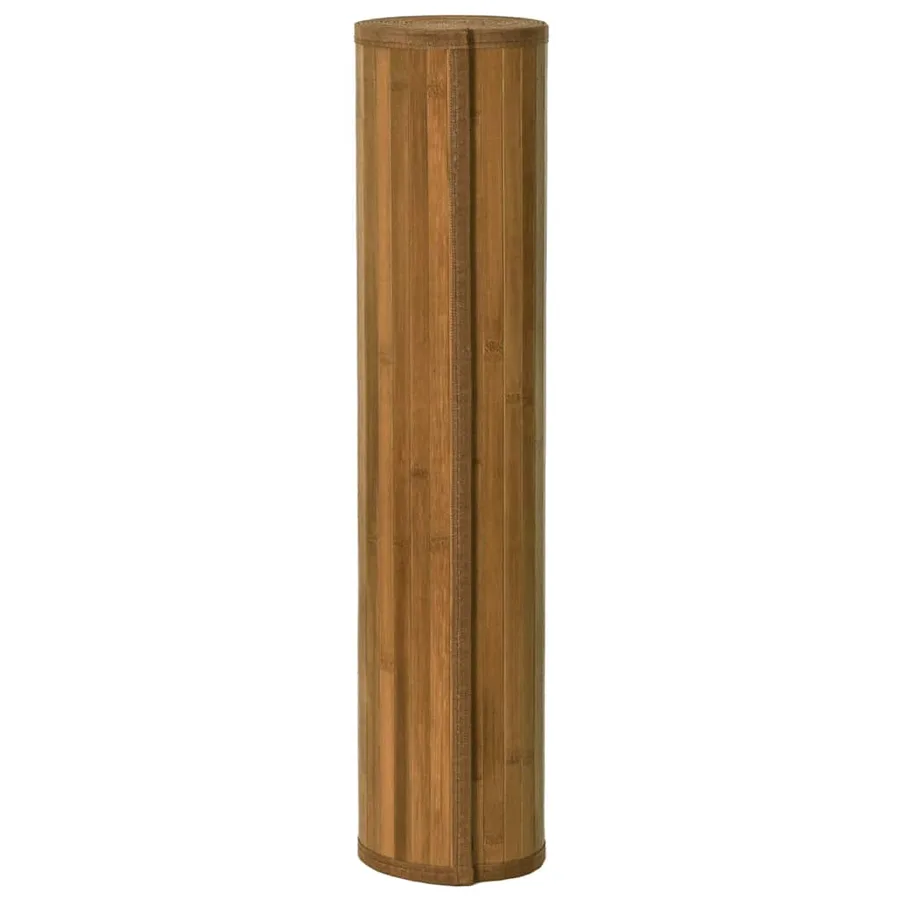 Tapis rectangulaire marron 70x400 cm bambou - 3