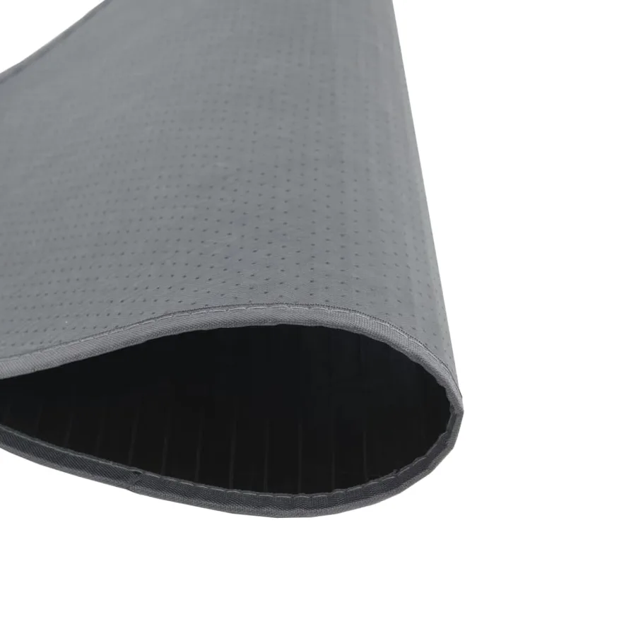 Tapis rond gris 60 cm bambou - 5