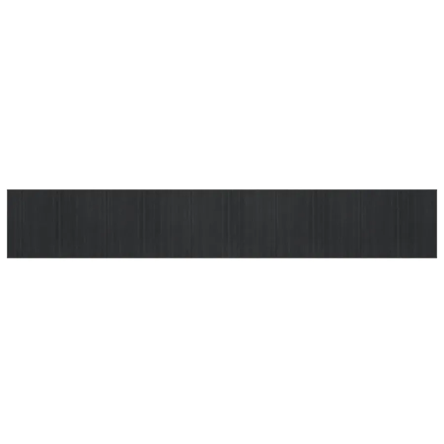 Tapis rectangulaire gris 80x1000 cm bambou - 2