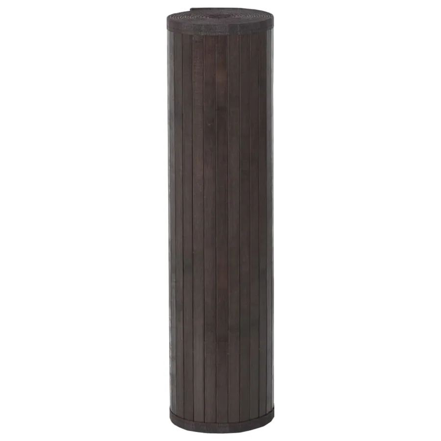 Tapis rectangulaire marron foncé 70x1000 cm bambou - 3