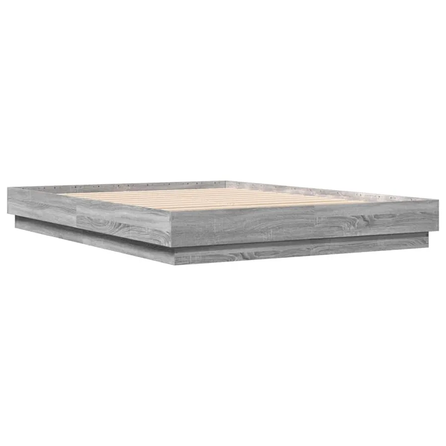 Cadre de lit sans matelas sonoma gris 120x200 cm - 3