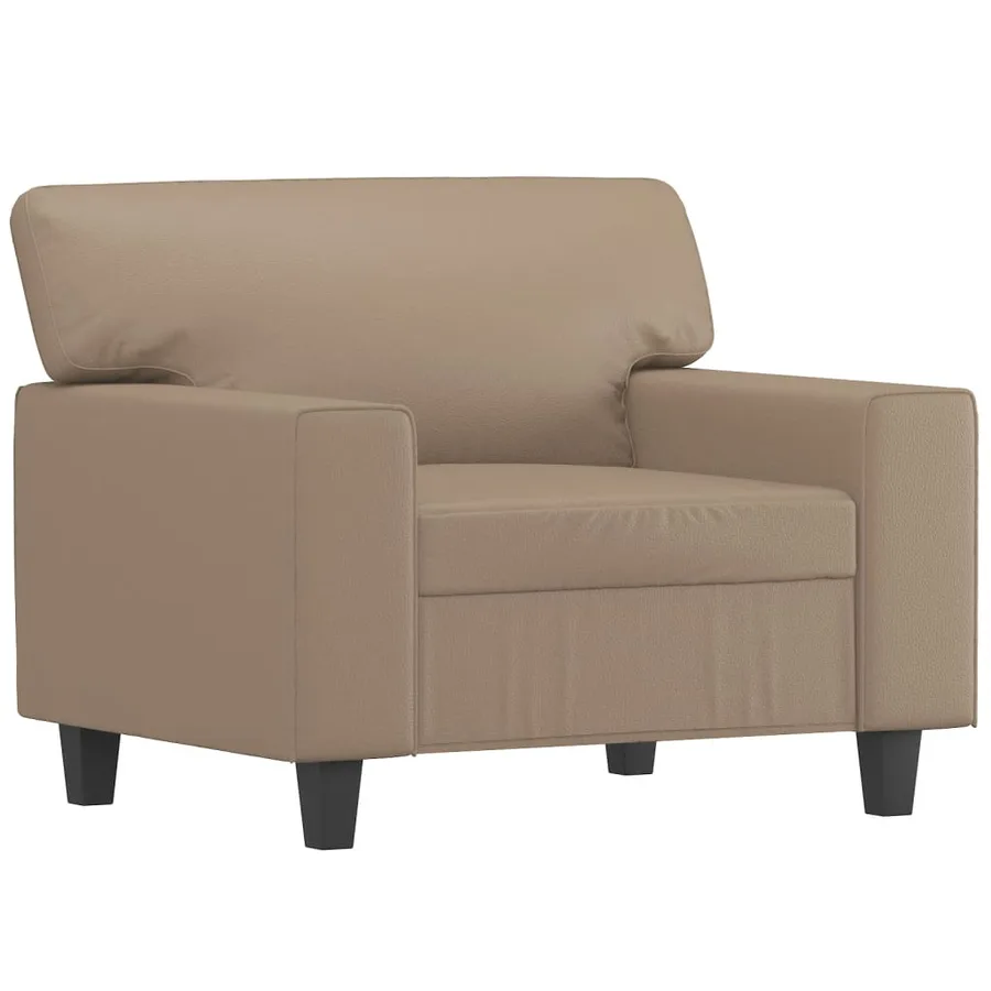 Fauteuil avec repose-pied Cappuccino 60 cm Similicuir - 4