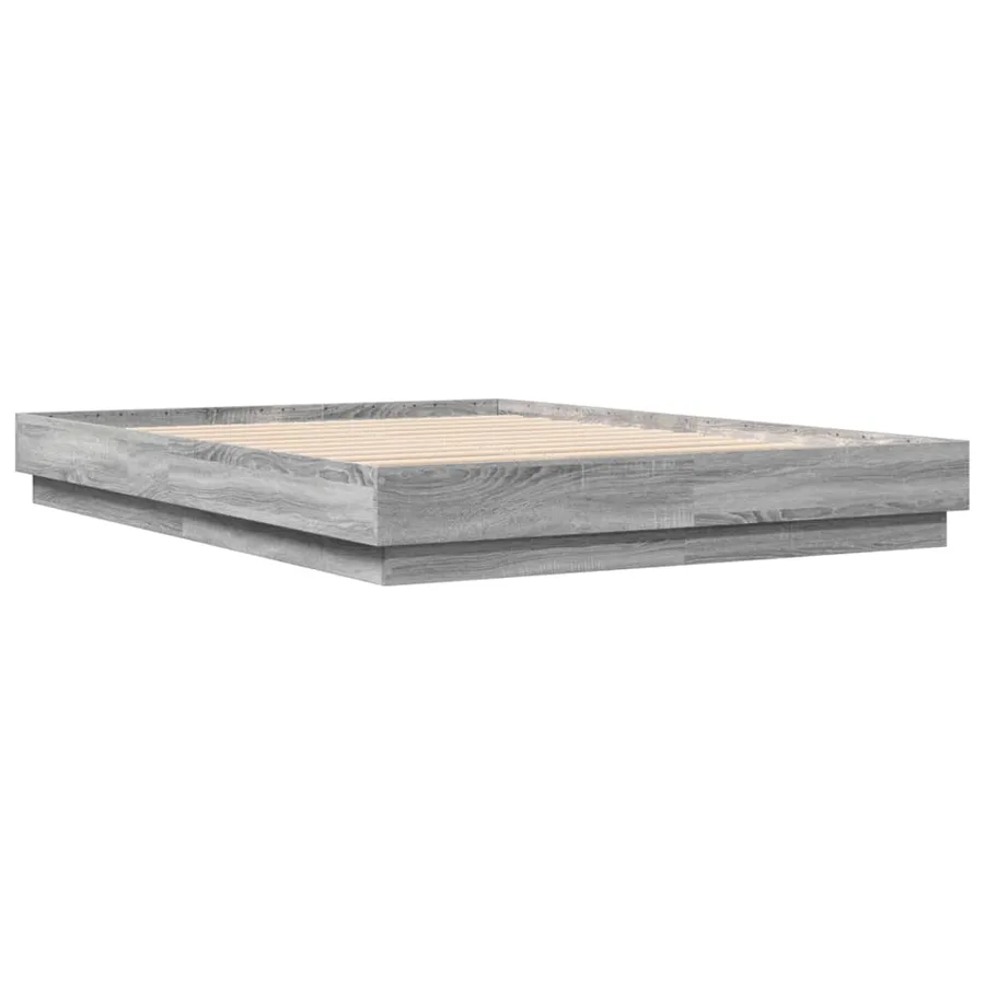 Cadre de lit sans matelas sonoma gris 140x200 cm - 6