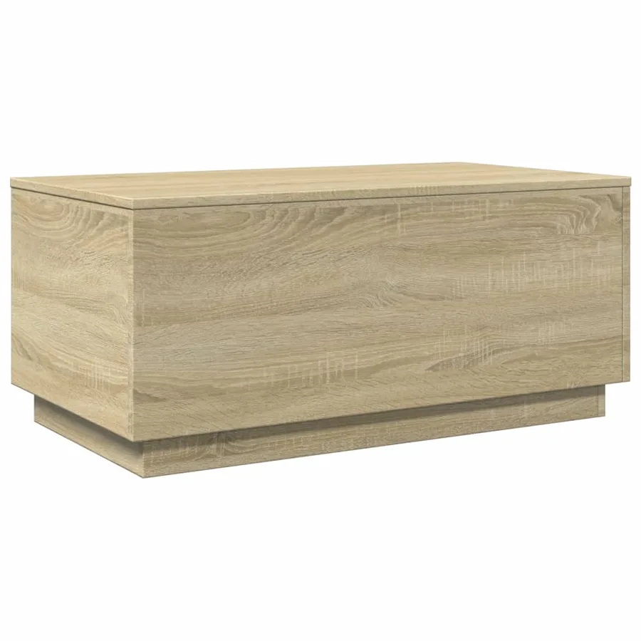 Table basse avec lumières LED chêne sonoma 90x50x40 cm - 3