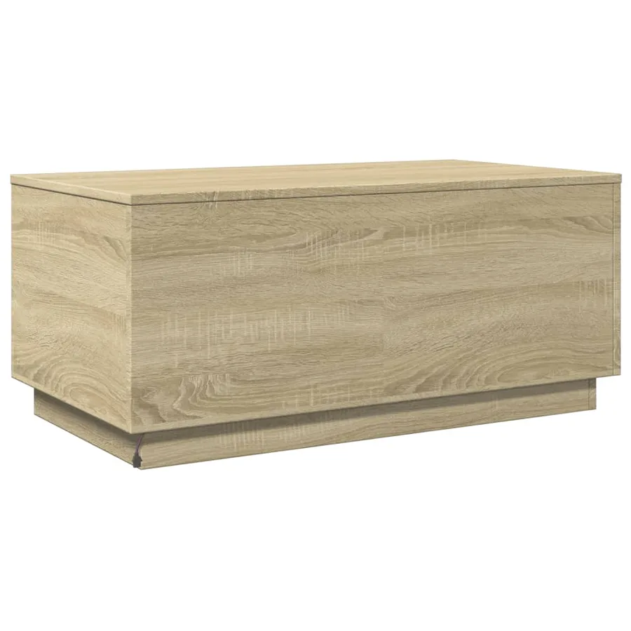 Table basse avec lumières LED chêne sonoma 90x50x40 cm - 9
