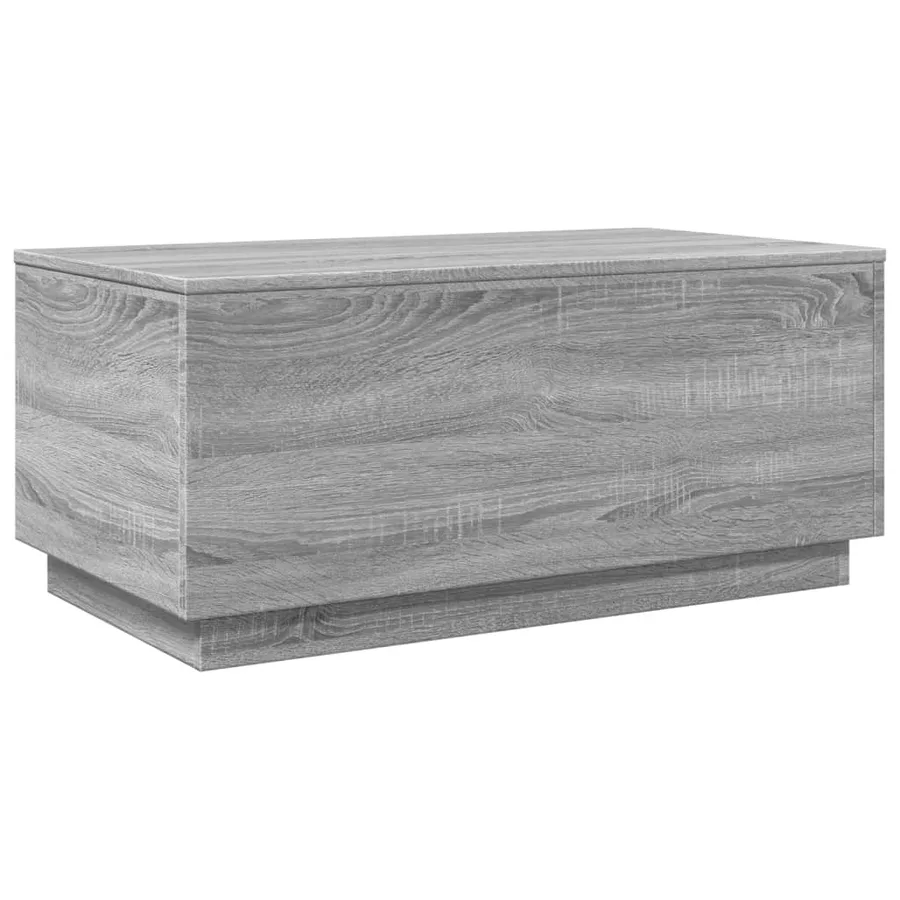 Table basse avec lumières LED gris sonoma 90x50x40 cm - 3