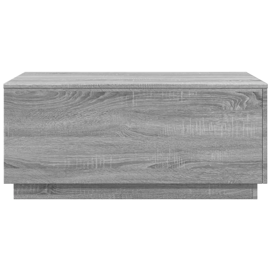 Table basse avec lumières LED gris sonoma 90x50x40 cm - 7