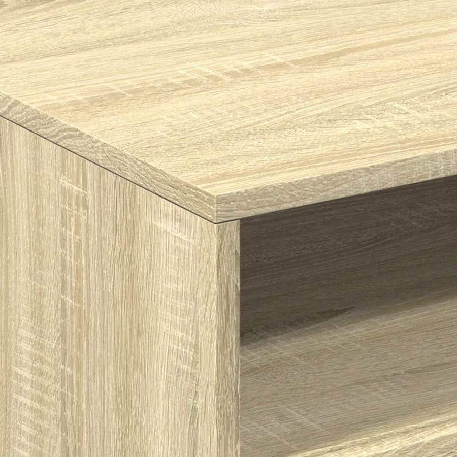 Table basse avec lumières LED chêne sonoma 50x49x40 cm - 10