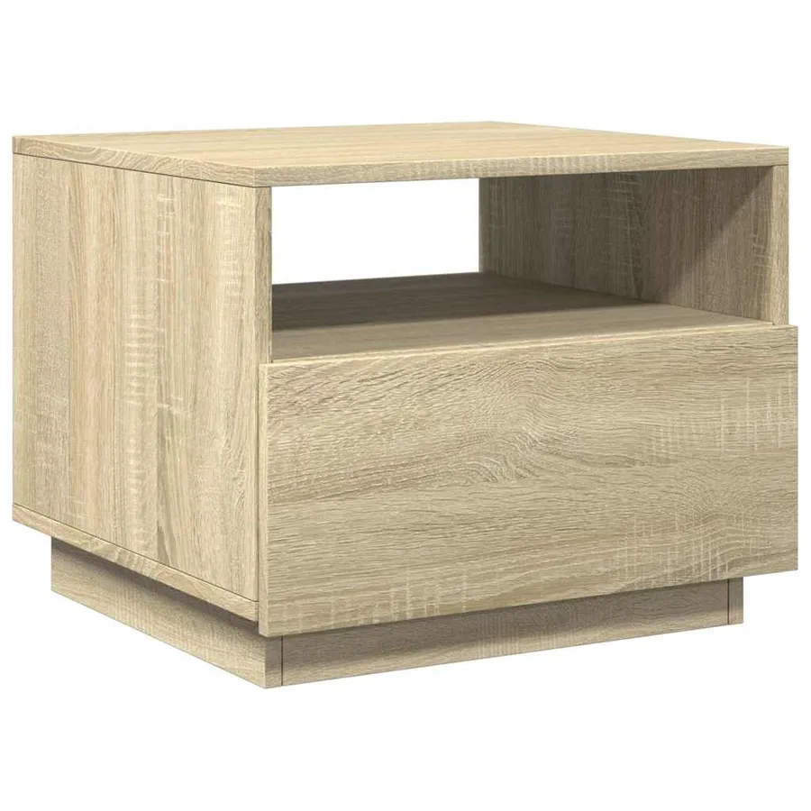 Table basse avec lumières LED chêne sonoma 50x49x40 cm - 3