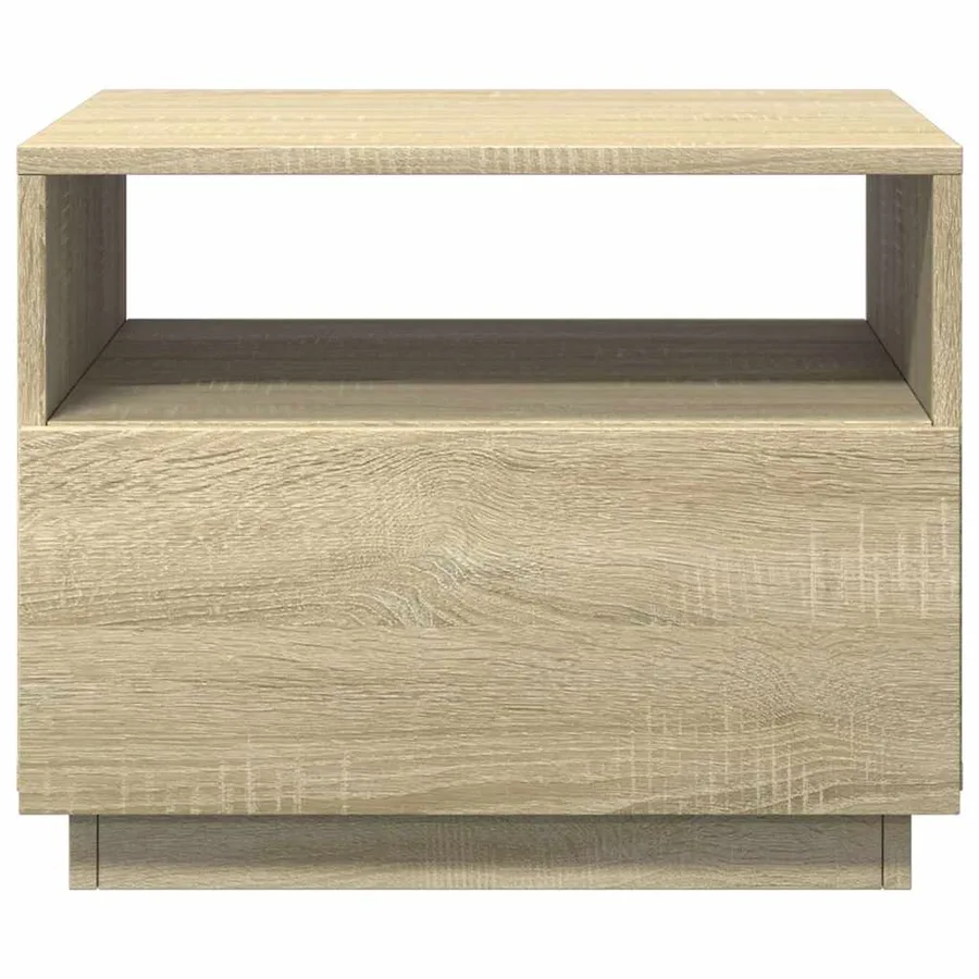 Table basse avec lumières LED chêne sonoma 50x49x40 cm - 7