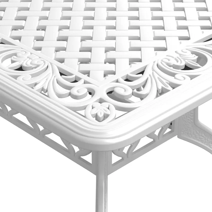 Ensemble à manger de jardin 5 pcs blanc aluminium coulé - 6