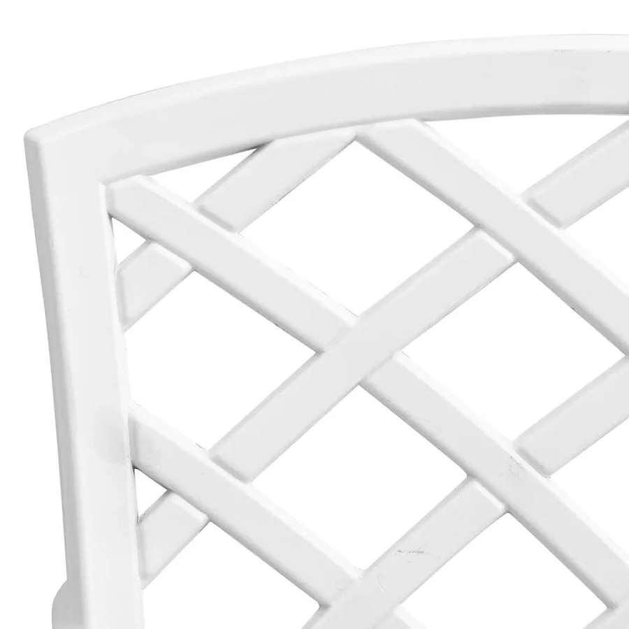 Ensemble à manger de jardin 5 pcs blanc aluminium coulé - 9