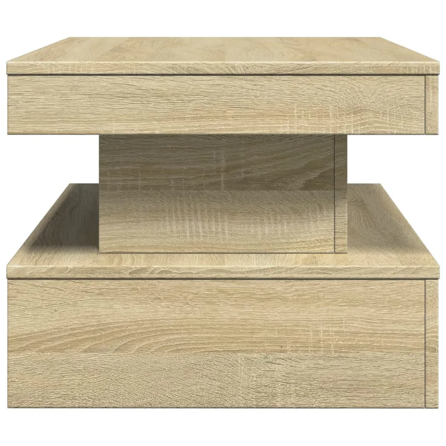 Table basse avec lumières LED chêne sonoma 90x50x40 cm - 8