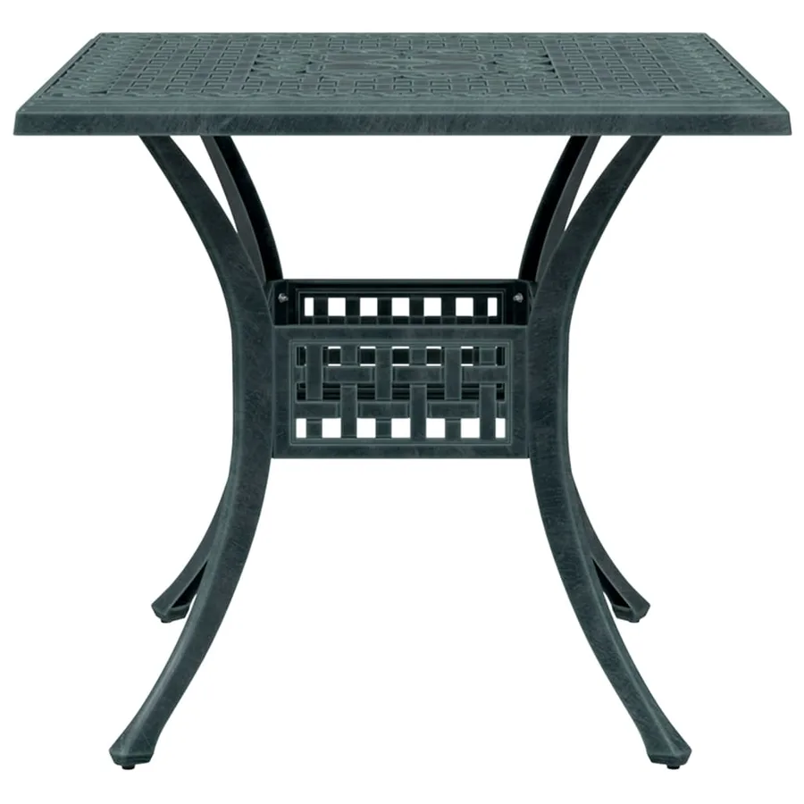 Table de jardin vert 80x80x75 cm aluminium coulé - 6