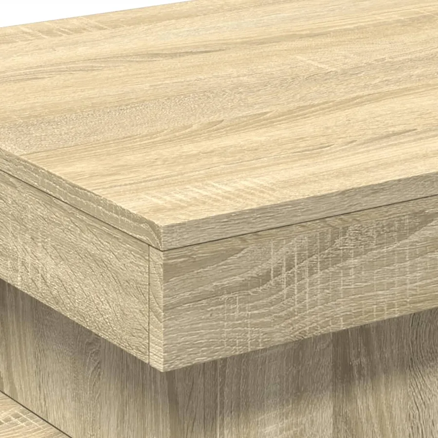 Table basse avec lumières LED chêne sonoma 50x50x40 cm - 10