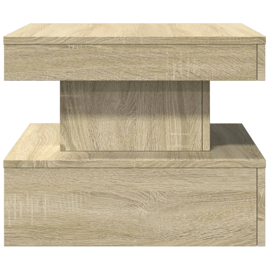 Table basse avec lumières LED chêne sonoma 50x50x40 cm - 8