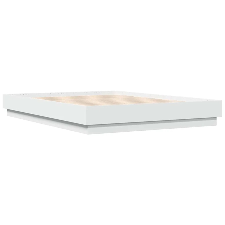 Cadre de lit sans matelas blanc 135x190 cm - 6