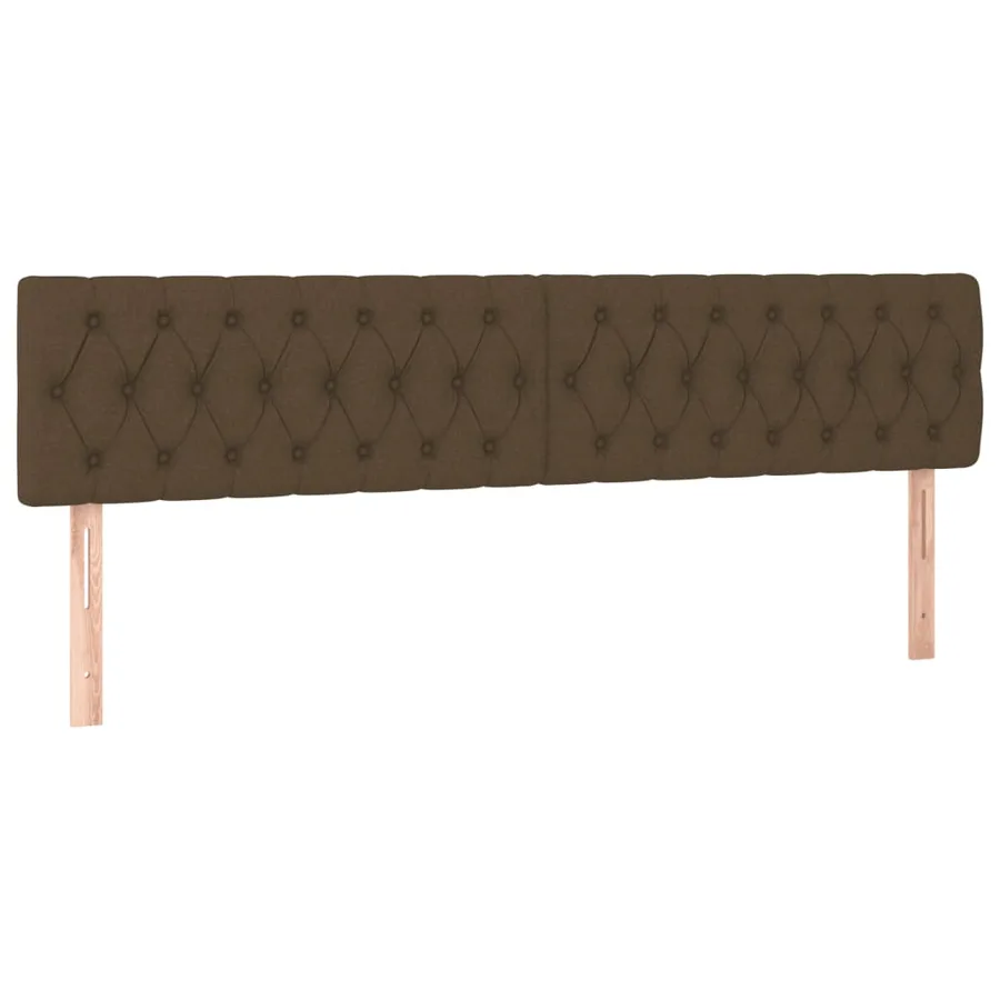 Sommier à lattes de lit matelas et LED marron foncé 120x190 cm - 9