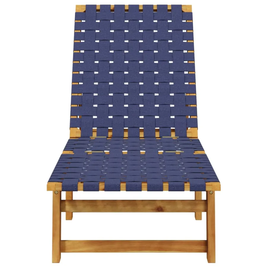 Chaises longues lot de 2 rouge bois d'acacia solide et tissu - 29