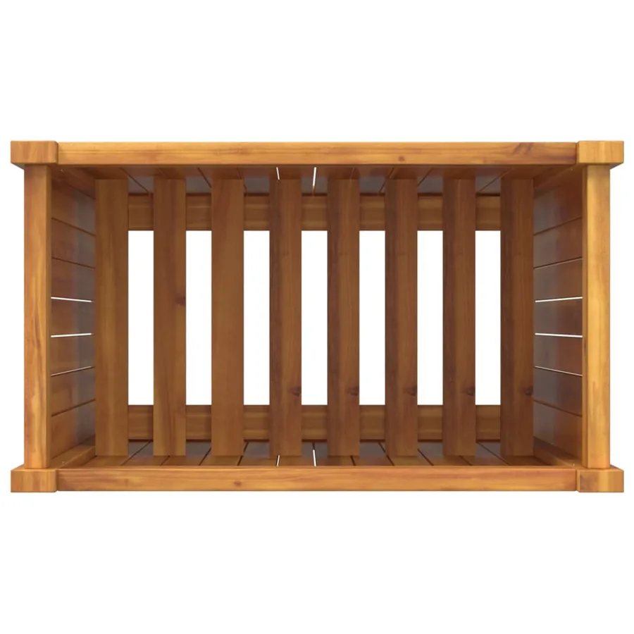 Jardinière avec doublure 54x31x75 cm bois massif d'acacia - 8