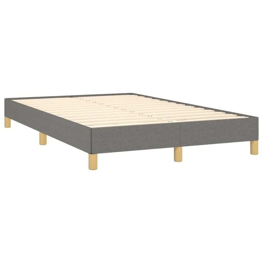 Sommier à lattes de lit matelas LED gris foncé 120x190 cm tissu - 6