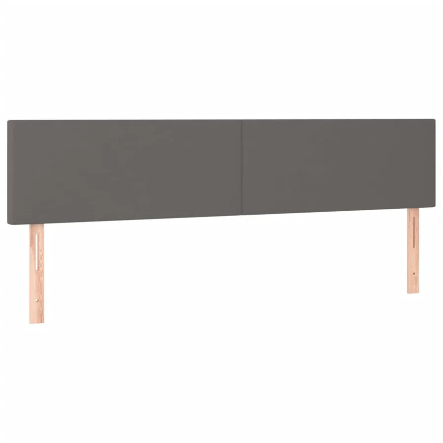 Sommier à lattes de lit avec matelas gris 120x190 cm similicuir - 7