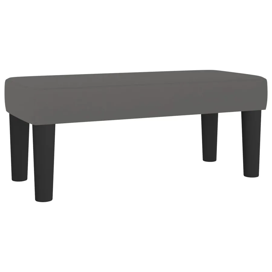 Sommier à lattes de lit avec matelas gris 120x190 cm similicuir - 8