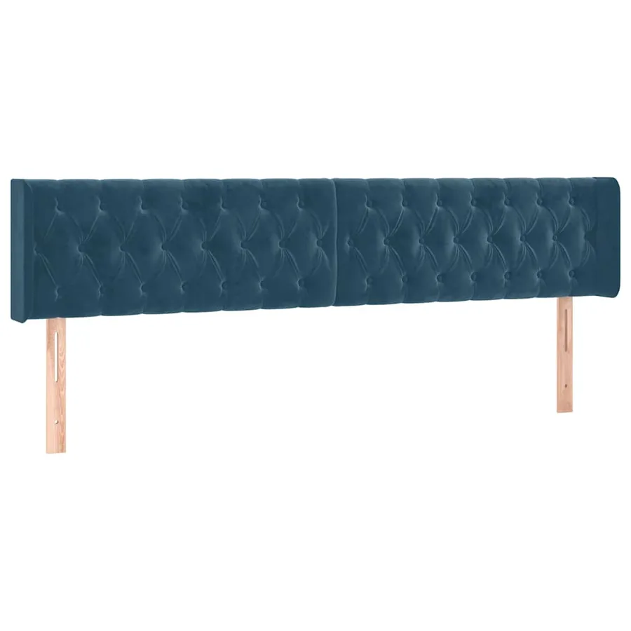 Sommier à lattes de lit et matelas bleu foncé 120x190cm velours - 7