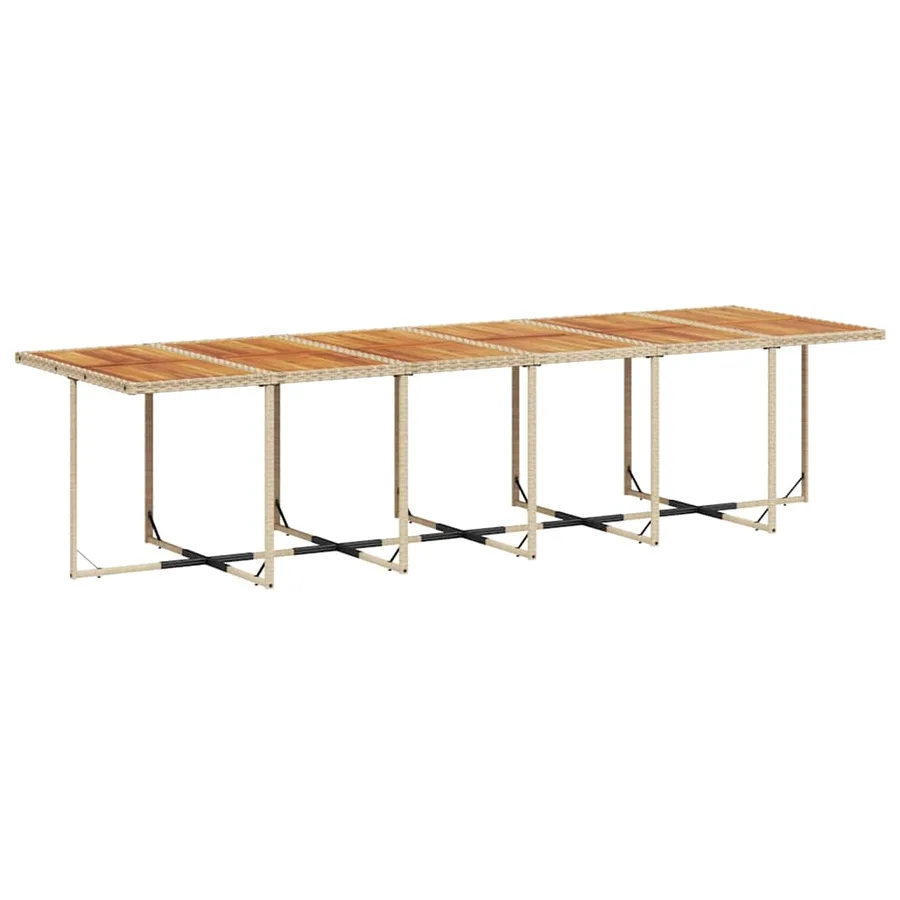 Ensemble à manger de jardin et coussins 17 pcs beige - 3